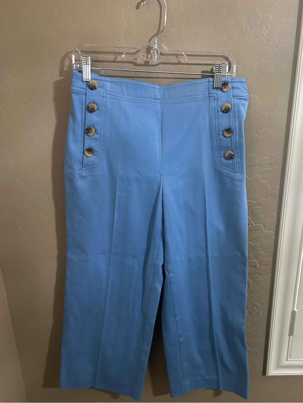Ann Taylor Sky Blue Wide Leg Cropped Pants